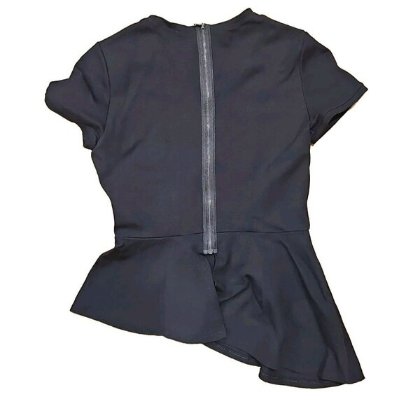 BCBGMaxAzria Black Peplum Blouse - Picture 5 of 7